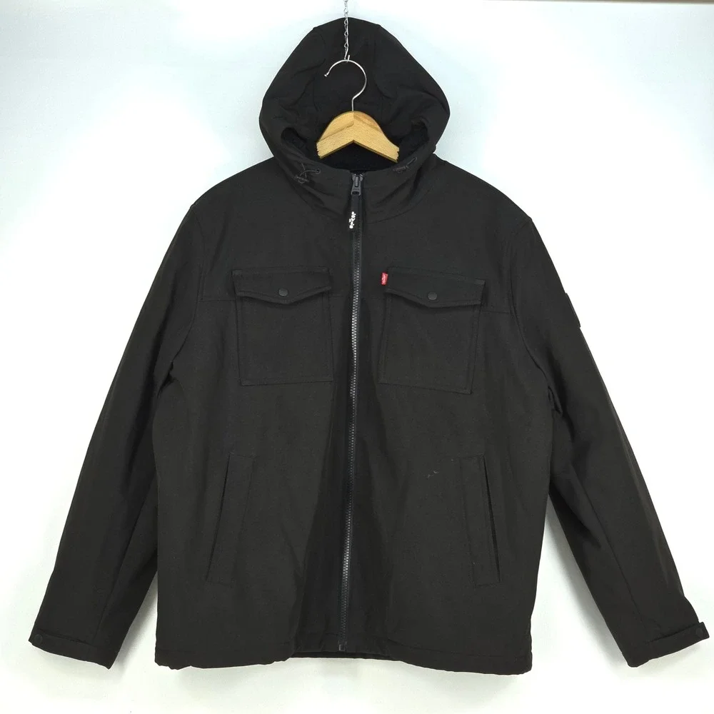 Levi's Parka Jacket Mens XXL Heavy Winter Field Coat Sherpa Lined Lumberjack USA